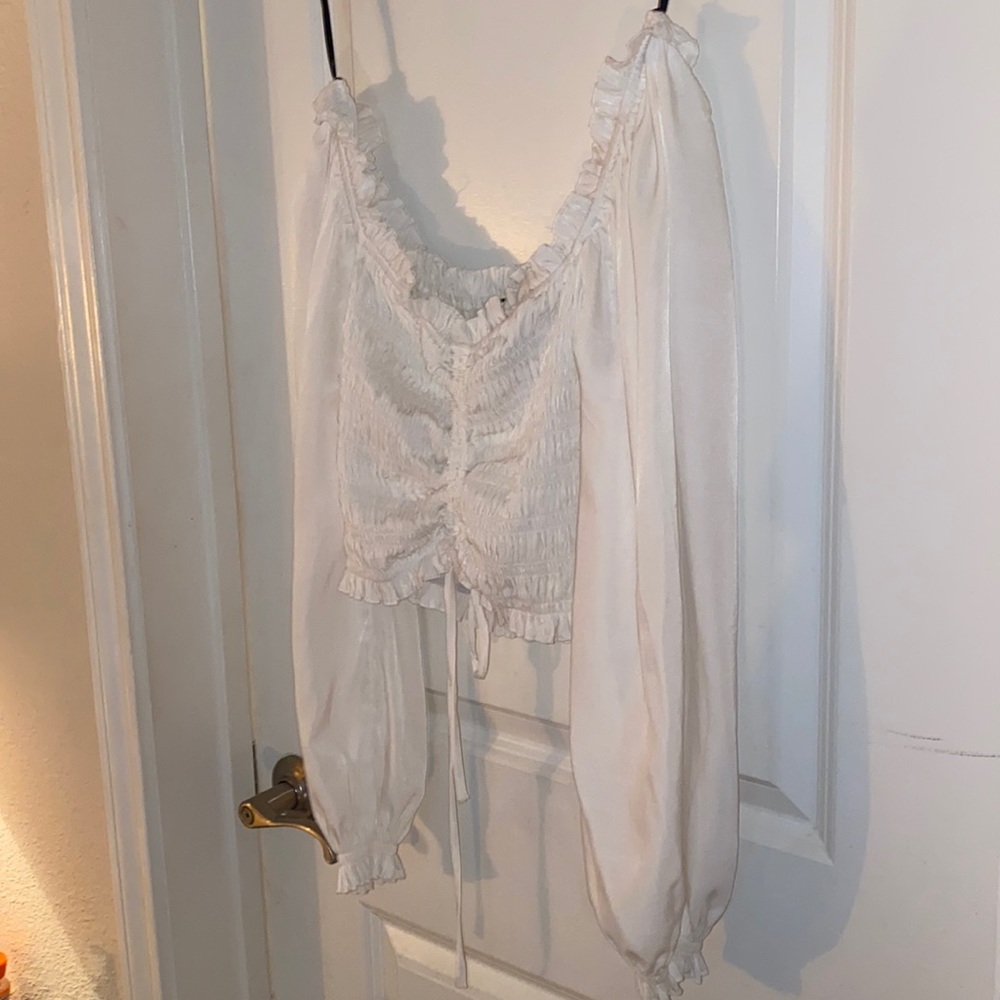 White Shoulder Top